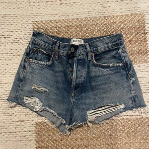 Agolde Blue Denim Shorts, Size 24, Worn Once